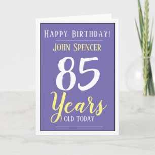 Cartão Feliz Aniversário, 85 Anos