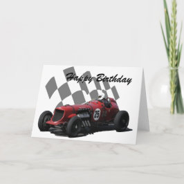 Cartão Feliz aniversario 8 de carro de competência do