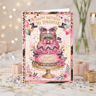 Cartão Feliz Aniversário à minha Filha Fabulosa