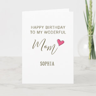 Cartão Feliz Aniversário à Minha Maravilhosa Mãe – Person