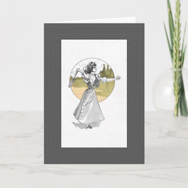 Cartão Feliz aniversario a um jogador de ténis (Frente)