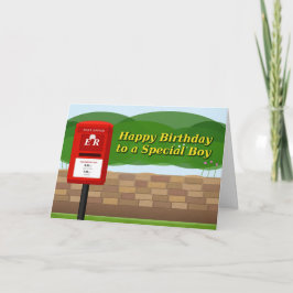 Cartão Feliz aniversário a um menino especial