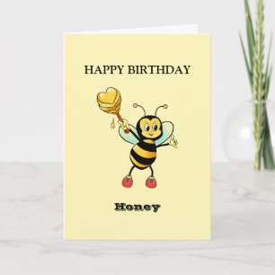 Cartão Feliz Aniversário Abelha