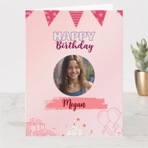 Cartão Feliz Aniversário Adolescente Menina Doce