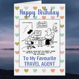 Cartão Feliz Aniversário - Agente Viagem