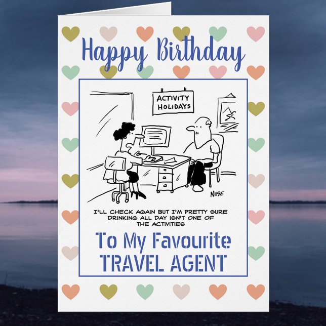 Cartão Feliz Aniversário - Agente Viagem (Criador carregado)