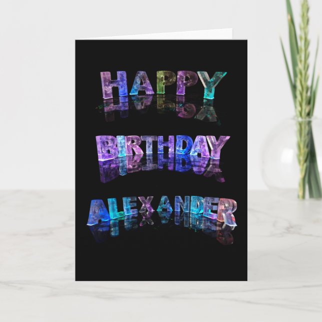 Cartão Feliz aniversário - Alexander Card (Frente)