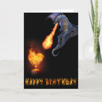 Feliz Aniversário Amante de Dragão Coração de Fogo