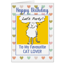 Feliz Aniversário Amante de Gatos