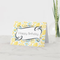 Feliz aniversario amarelo dos limões & das flores