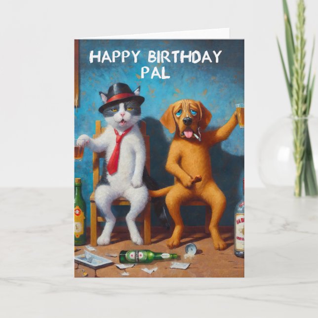 Cartão Feliz aniversário, amigo (Frente)
