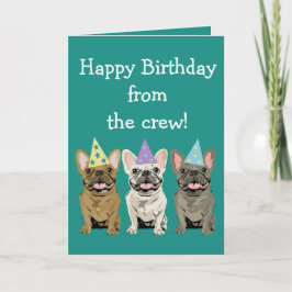Cartão Feliz aniversário - Amigos do Bulldog Francês