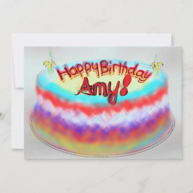 Cartão Feliz aniversário Amy! (Frente)