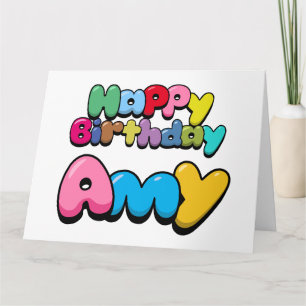 Cartão Feliz aniversário Amy