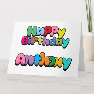 Cartão Feliz aniversário Anthony