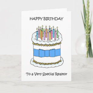 Cartão Feliz Aniversário ao Corretor de Imóveis