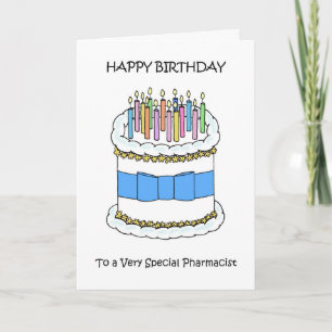 Cartão Feliz Aniversário ao Farmacêutico