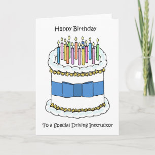 Cartão Feliz Aniversário ao Instrutor de Condução