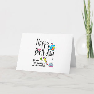 Cartão Feliz aniversário ao melhor papai do mundo