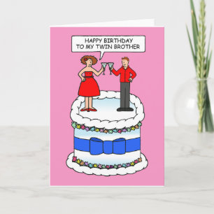 Cartão Feliz Aniversário ao Meu Irmão Gêmeo