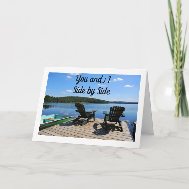 CARTÃO FELIZ **ANIVERSÁRIO** AO MEU LADO PELO AMOR LADO!  (Frente)