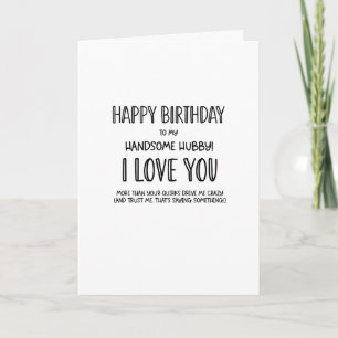 Cartão Feliz aniversário ao meu marido bonito....engraçad