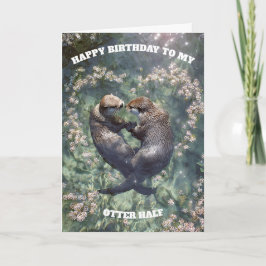Cartão Feliz Aniversário ao Meu Meio Nutria
