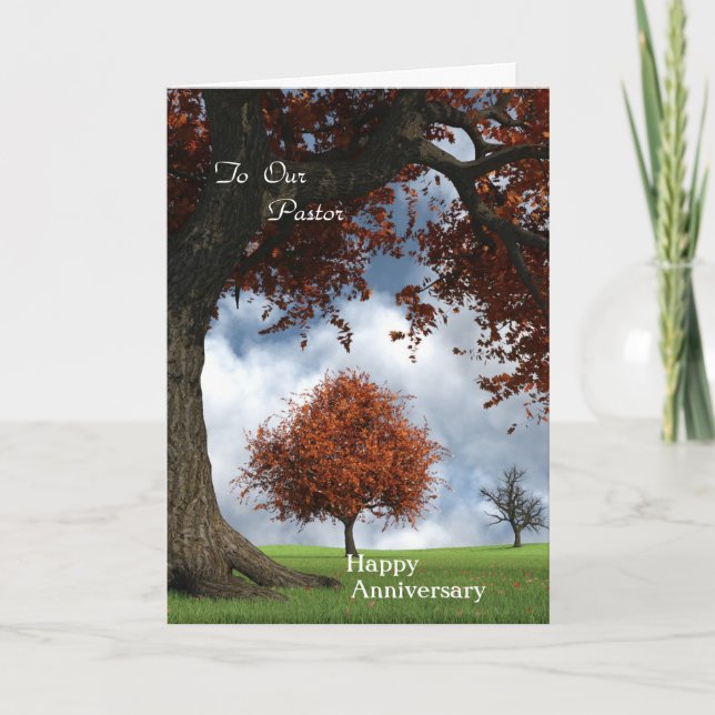 Cartão Feliz Aniversário "Ao Nosso Pastor" (Frente)