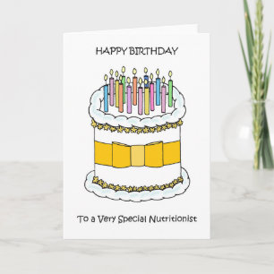 Cartão Feliz Aniversário ao Nutricionista