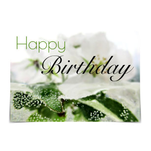 Cartão "Feliz Aniversário" Aplique Blossomo de Água