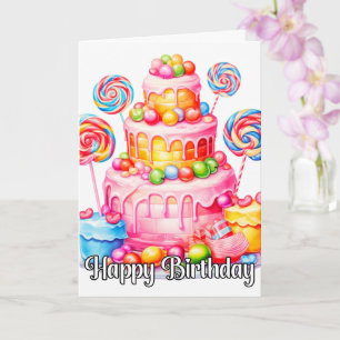 Cartão Feliz aniversário   Aproveite Seu Bolo Iummy