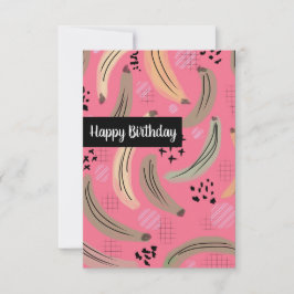 Cartão Feliz Aniversário Aquarela Plátanos Mangu