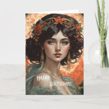 Feliz Aniversário Art Nouveau Beaut No.1