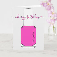 Feliz Aniversário Arte Polonesa nas unhas
