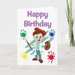 Cartão Feliz Aniversário Artista