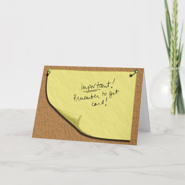 Cartão Feliz aniversário atrasado! (Frente)