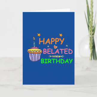 Cartão Feliz Aniversário Atrasado