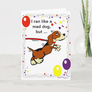 Cartão Feliz aniversário atrasado