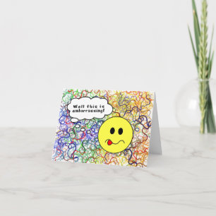 Cartão Feliz Aniversário Atrasado - Teve um Comboio e Esq