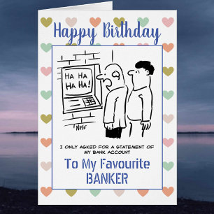 Cartão Feliz aniversário Banker