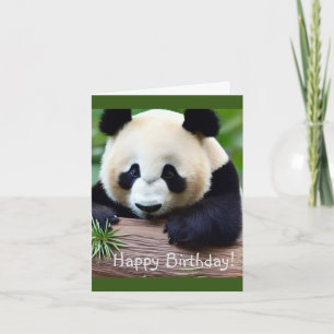 Cartão Feliz Aniversário, Barramento de Panda Bonito