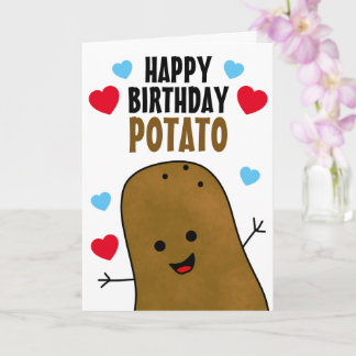 Cartão Feliz Aniversário Batata