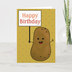 Cartão Feliz Aniversário Batata