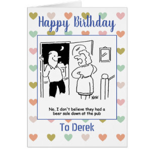 Cartão Feliz Aniversário Beer Drinker