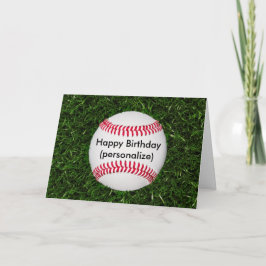 Cartão Feliz Aniversário Beisebol