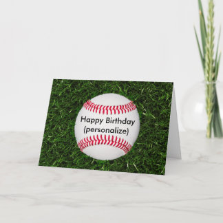 Cartão Feliz Aniversário Beisebol