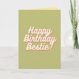 Cartão Feliz Aniversário Bestie Sage