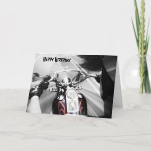 Cartão Feliz Aniversário Biker