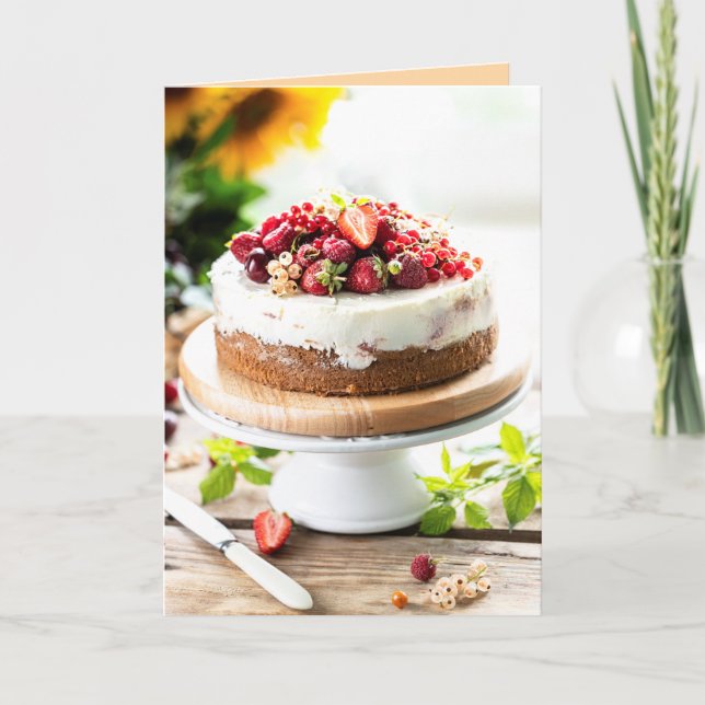 Cartão Feliz Aniversário Bolo Iummy (Frente)