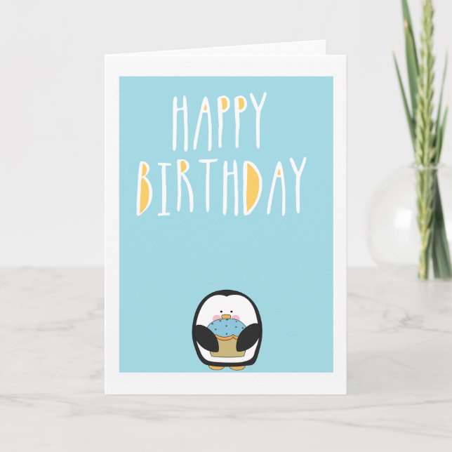 Cartão Feliz aniversario bonito (Frente)